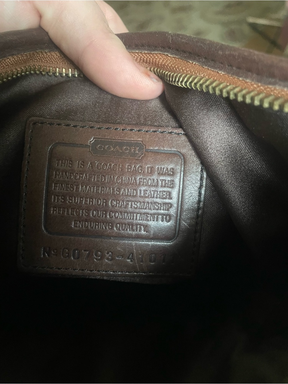 Rare coach patchwork leather bleecker MINI duffle shoulder bag Brown & Orange - Picture 6 of 8